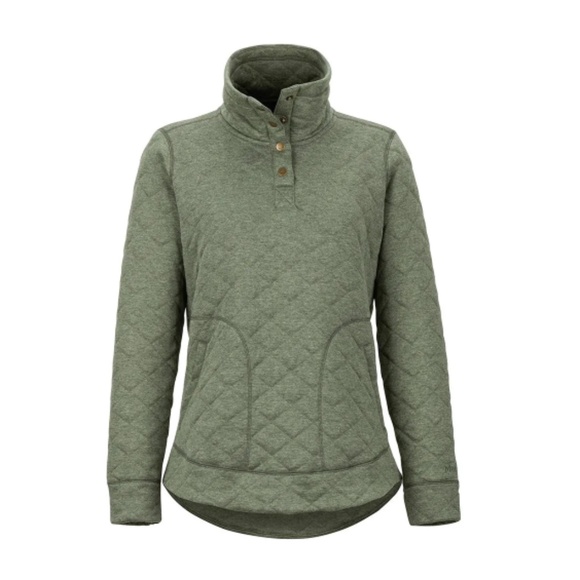 MARMOT Roice Pullover Crocodile Heather Green Jacket Snap - Picture 1 of 5